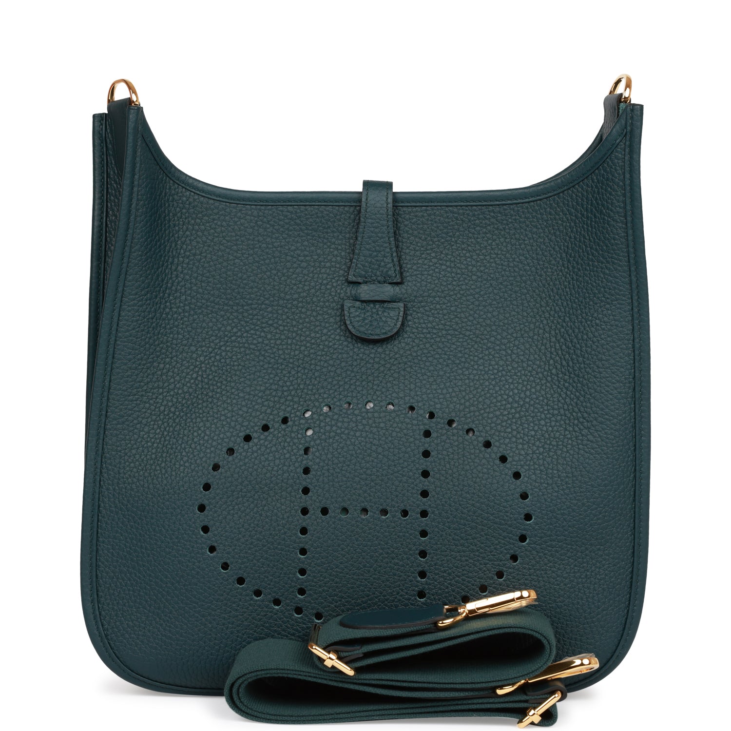 Hermes In-The-Loop 18 Vert Cypress Clemence and Swift Palladium Hardware