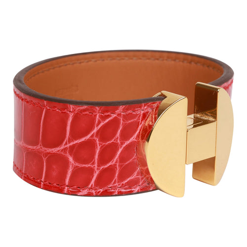 Hermes Rose Dragee Clic Clac H Narrow Enamel Bracelet PM GHW – Madison  Avenue Couture