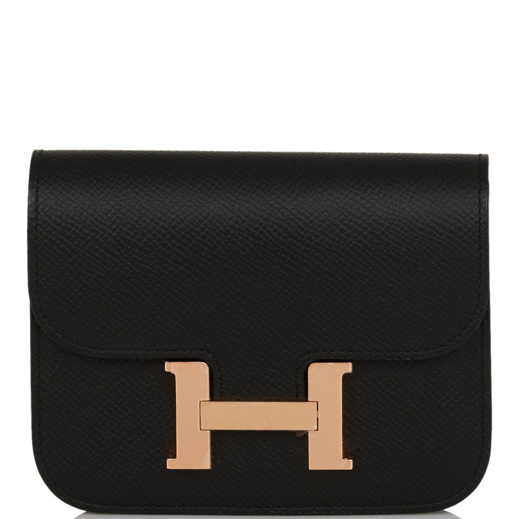 hermes constance 24 black epsom rose gold