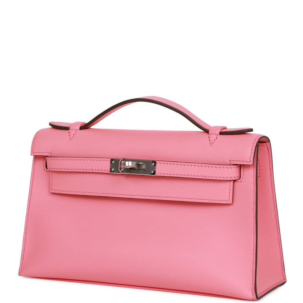 Hermes Kelly Pochette Rose D'Ete Swift Palladium Hardware – Madison ...