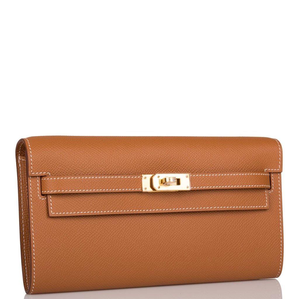 hermes kelly wallet gold