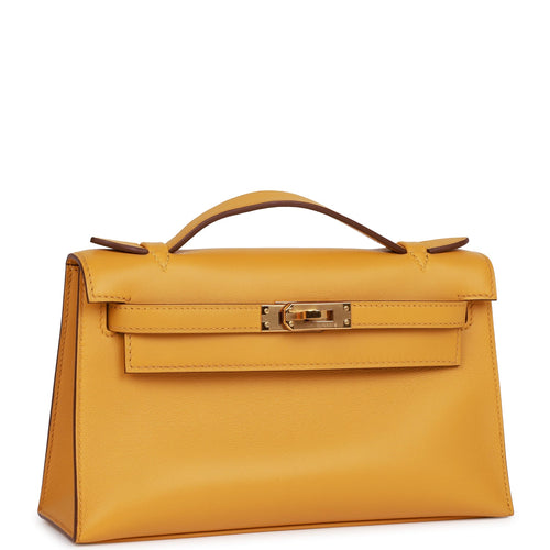 Hermes Kelly Pochette Gris Perle Ostrich Gold Hardware – Madison