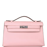 Hermès Kelly Danse II Pink Dragee Swift Palladium Hardware