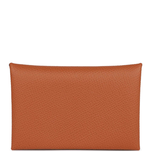 Hermes Calvi Card Holder In Nata & Quebracho – Found Fashion