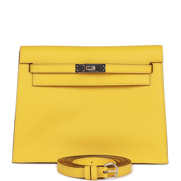 Hermès Kelly 25 Sellier Epsom Jaune Ambre PHW - Kaialux