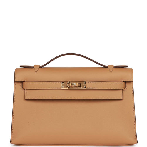 Hermes Kelly Pochette Chai Swift Palladium Hardware – Madison