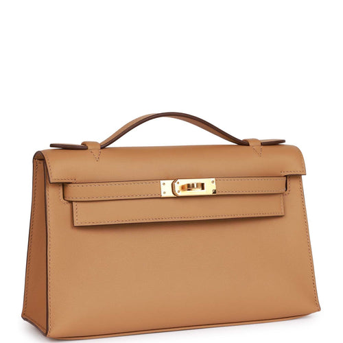 Hermes Kelly Pochette Gris Meyer Swift Gold Hardware – Madison Avenue  Couture