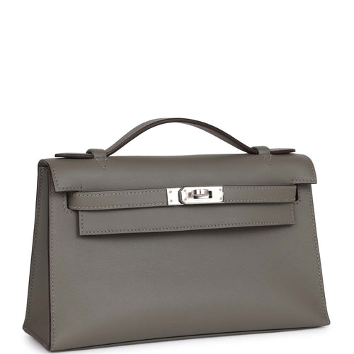 Hermès Kelly Pochette Etoupe Swift Palladium Hardware PHW — The French  Hunter