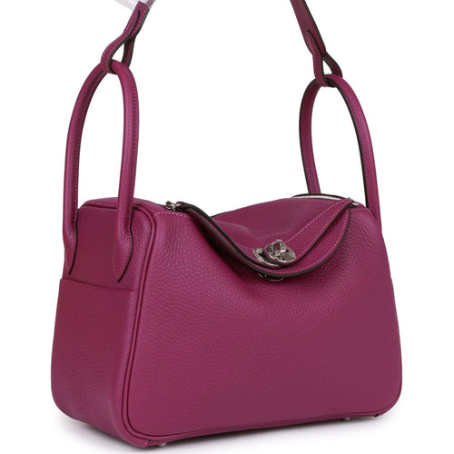 Hermes Lindy 26 Bag Rose Extreme Clemence Palladium Hardware