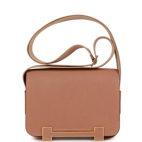 Hermès Geta Caramel Chèvre Mysore Handbag