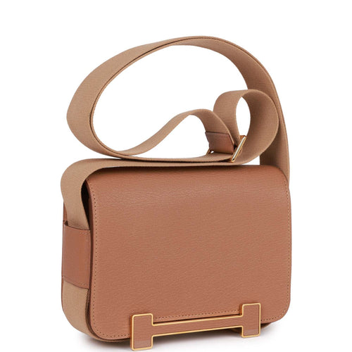 Hermès Geta Bag Capucine Mysore Goatskin with Gold Hardware