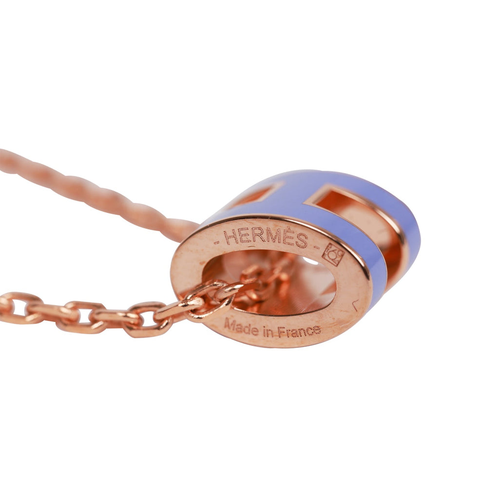 Hermes Lilac Mini Pop H Pendant Necklace
