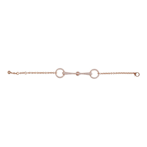 Hermes Kelly Bracelet 18K Rose Gold with 4 Diamonds Small Rose gold 21984027