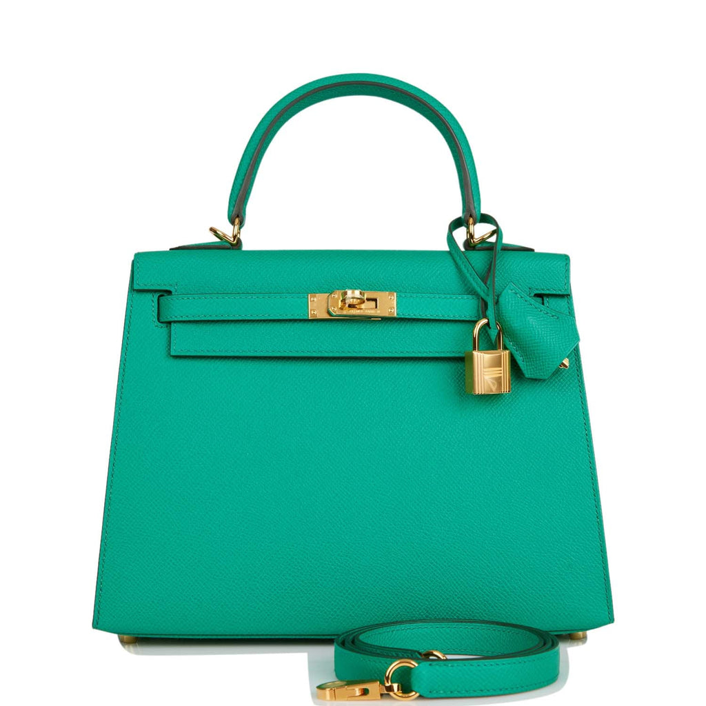 Hermes Kelly Sellier 25 Vert Jade Epsom Gold Hardware – Madison Avenue ...