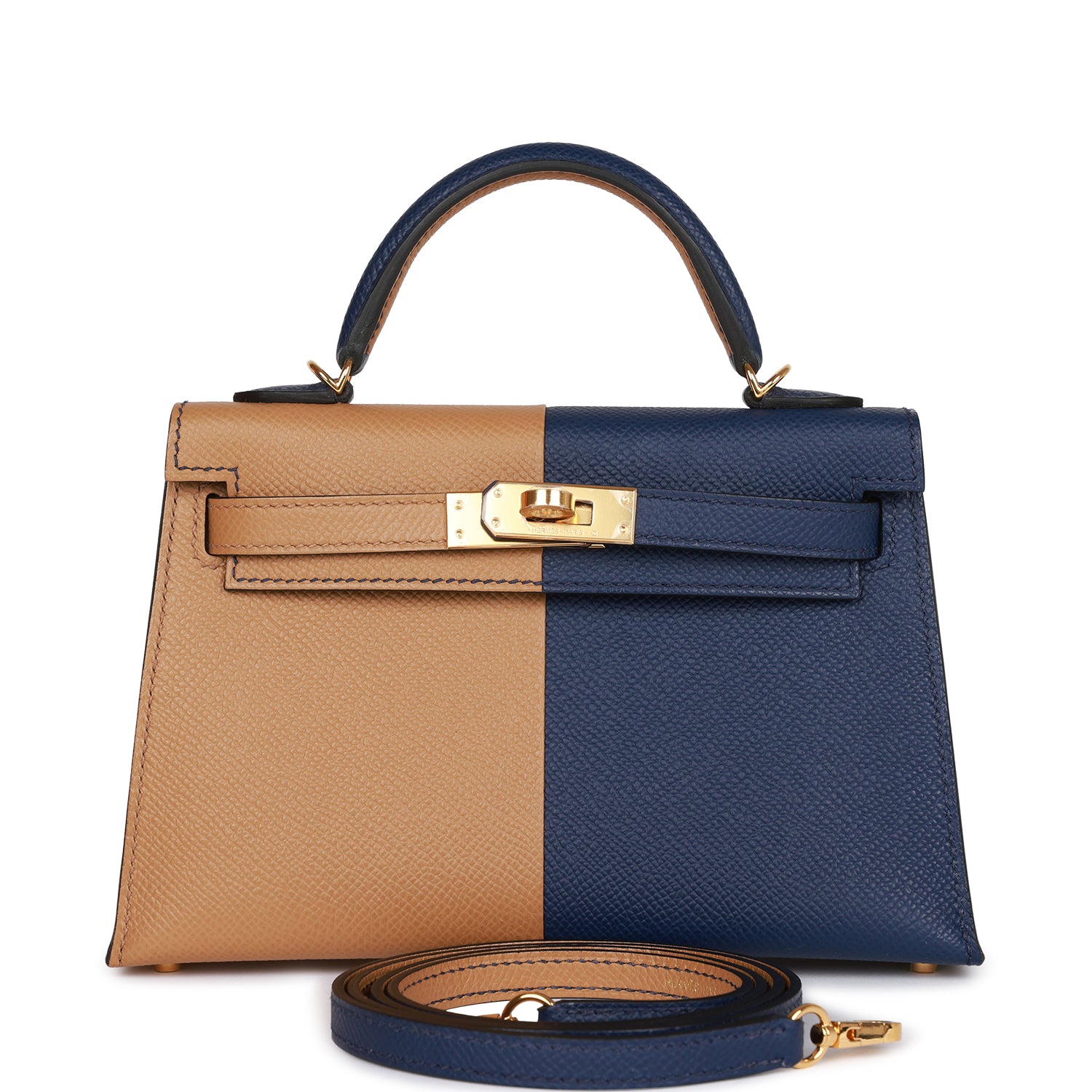 Hermes Special Order (HSS) Birkin 30 Vert Verone and Bleu Electric Epsom Brushed Gold Hardware Blue/Green Madison Avenue Couture