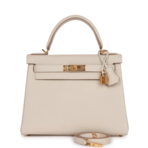 Hermes Craie 25cm Kelly Epsom Sellier Gold Hardware - Chicjoy