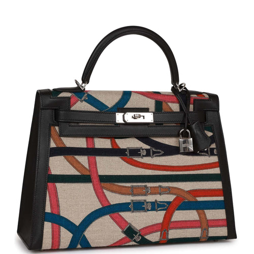 Hermes Colormatic Kelly Retourne 25 Chai, Bleu Brume and Lime Swift  Palladium Hardware