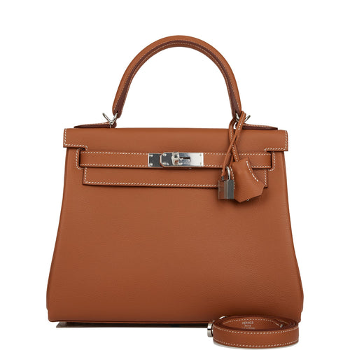 Hermès hermes kelly 28 Blue Boxcalf Gold Leather Pony-style calfskin  ref.592698 - Joli Closet