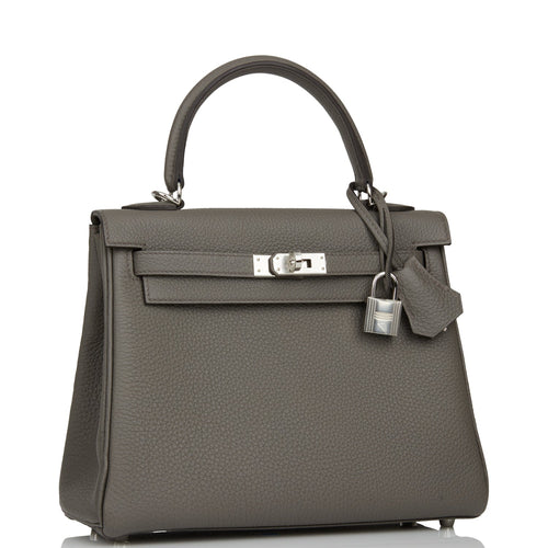 Hermes Kelly Sellier 28 Etain Epsom Palladium Hardware – Madison