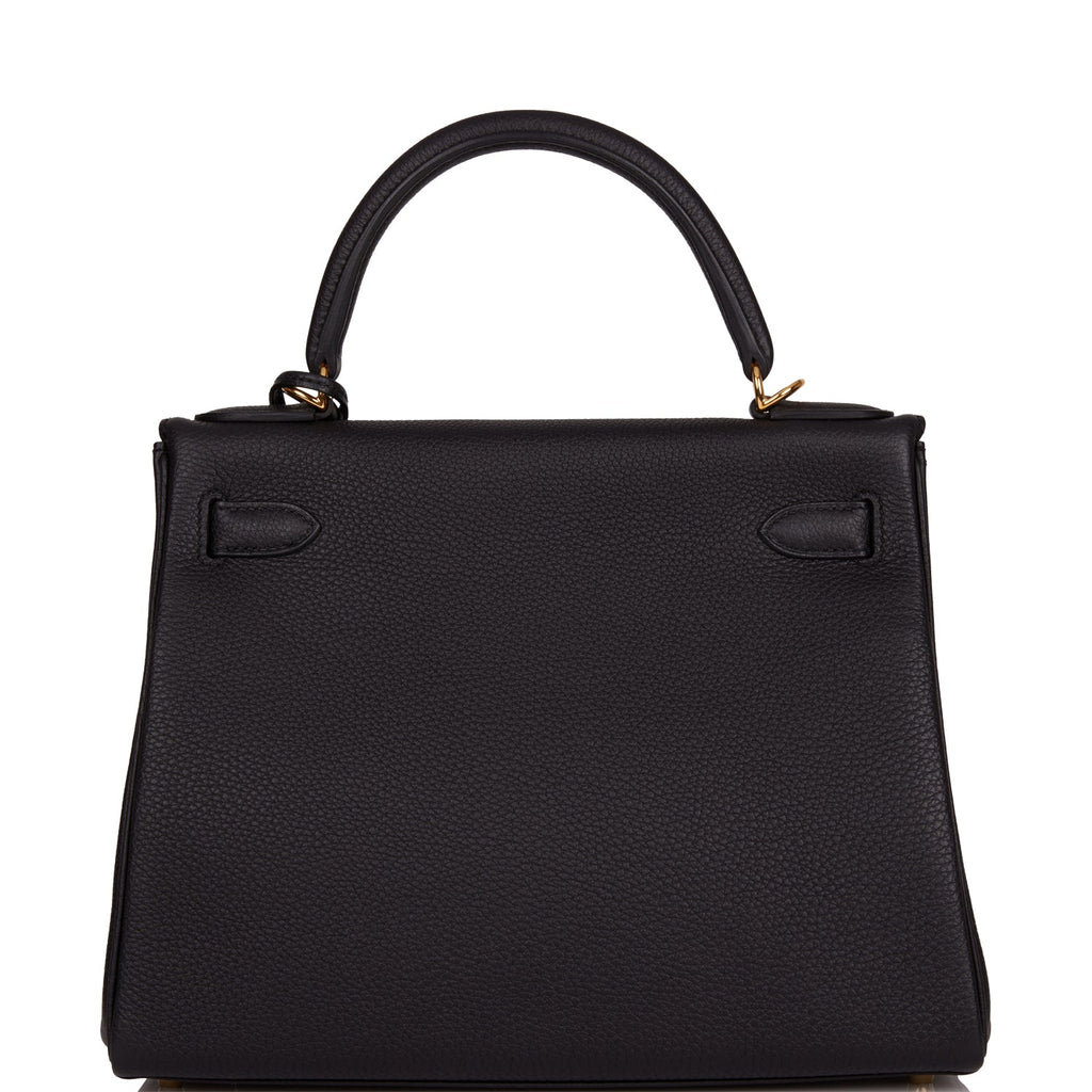 Hermes Kelly Retourne 28 Black Togo Gold Hardware – Madison Avenue Couture