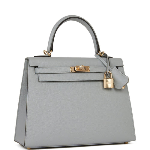 Hermes Kelly 25 Sellier Bleu Azur Epsom Gold Hardware #D - Vendome Monte  Carlo