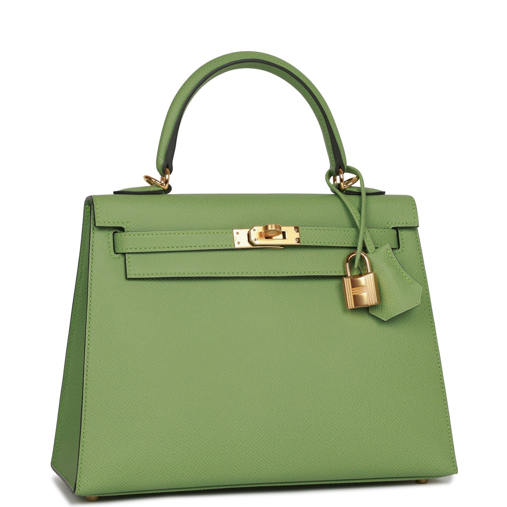 Hermes Kelly Sellier 25 Vert Criquet Epsom Gold Hardware#N# #N# #N ...