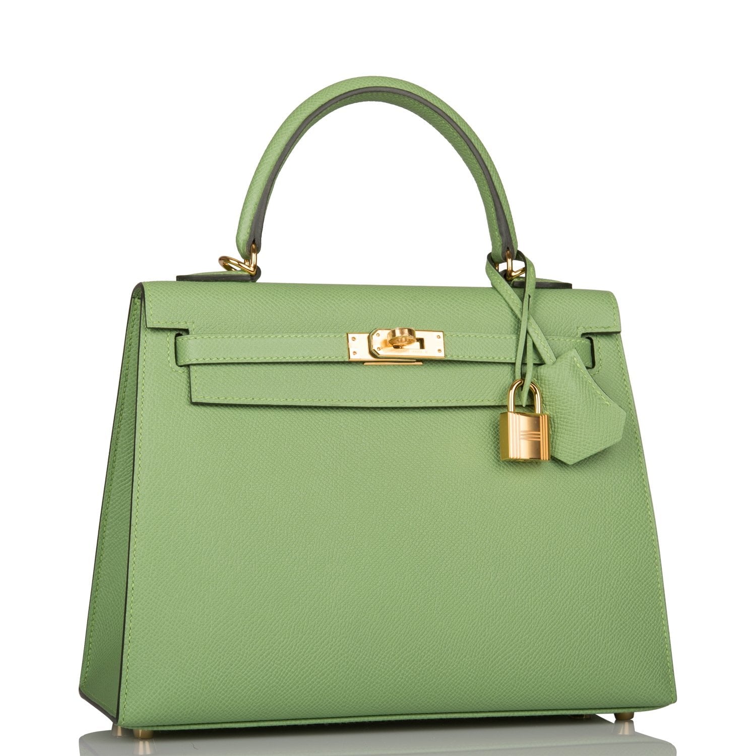 Hermes Kelly Sellier 25 Vert Criquet Epsom Gold Hardware – Madison ...