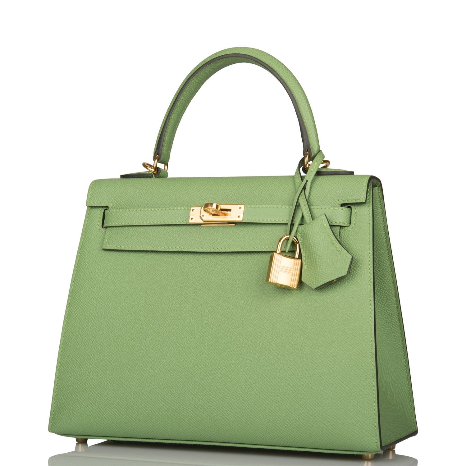 Hermes Kelly Sellier 25 Vert Criquet Epsom Gold Hardware – Madison ...