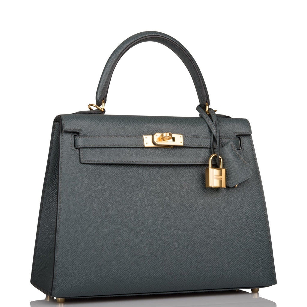 Hermes Sellier Kelly 25 Bleu Orage Epsom Gold Hardware – Madison Avenue ...