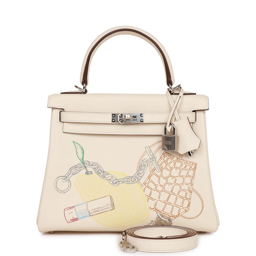 Hermes Kelly 25 Nata Swift Gold Hardware - Vendome Monte Carlo