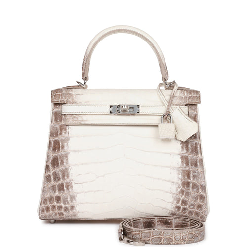 Hermès Birkin 25 Niloticus Crocodile Himalaya Blanc