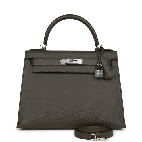 Hermes Kelly 25 Vert Cypress Ostrich Gold Hardware – Madison Avenue Couture