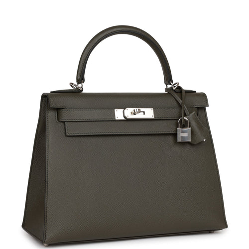 A VERT DE GRIS EPSOM LEATHER SELLIER BIRKIN 25 WITH GOLD HARDWARE