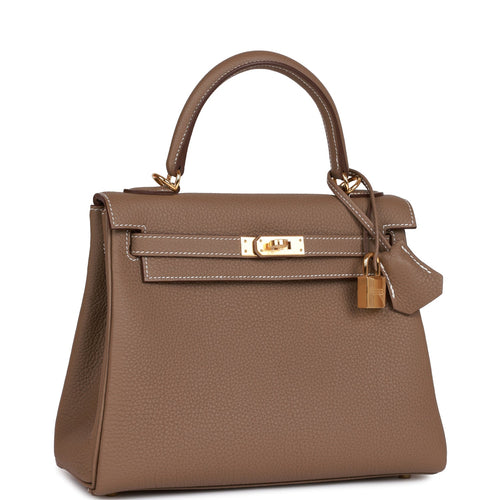 Hermes Kelly Retourne 25 Chai Togo Gold Hardware – Madison Avenue Couture