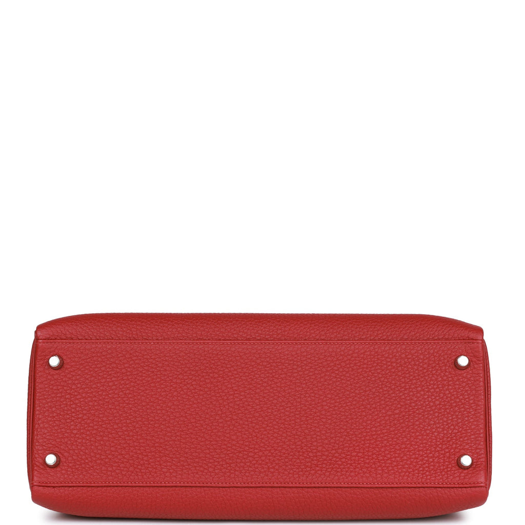 Hermes HSS Kelly Retourne 35 Rouge Grenat Verso Togo Palladium Hardware ...