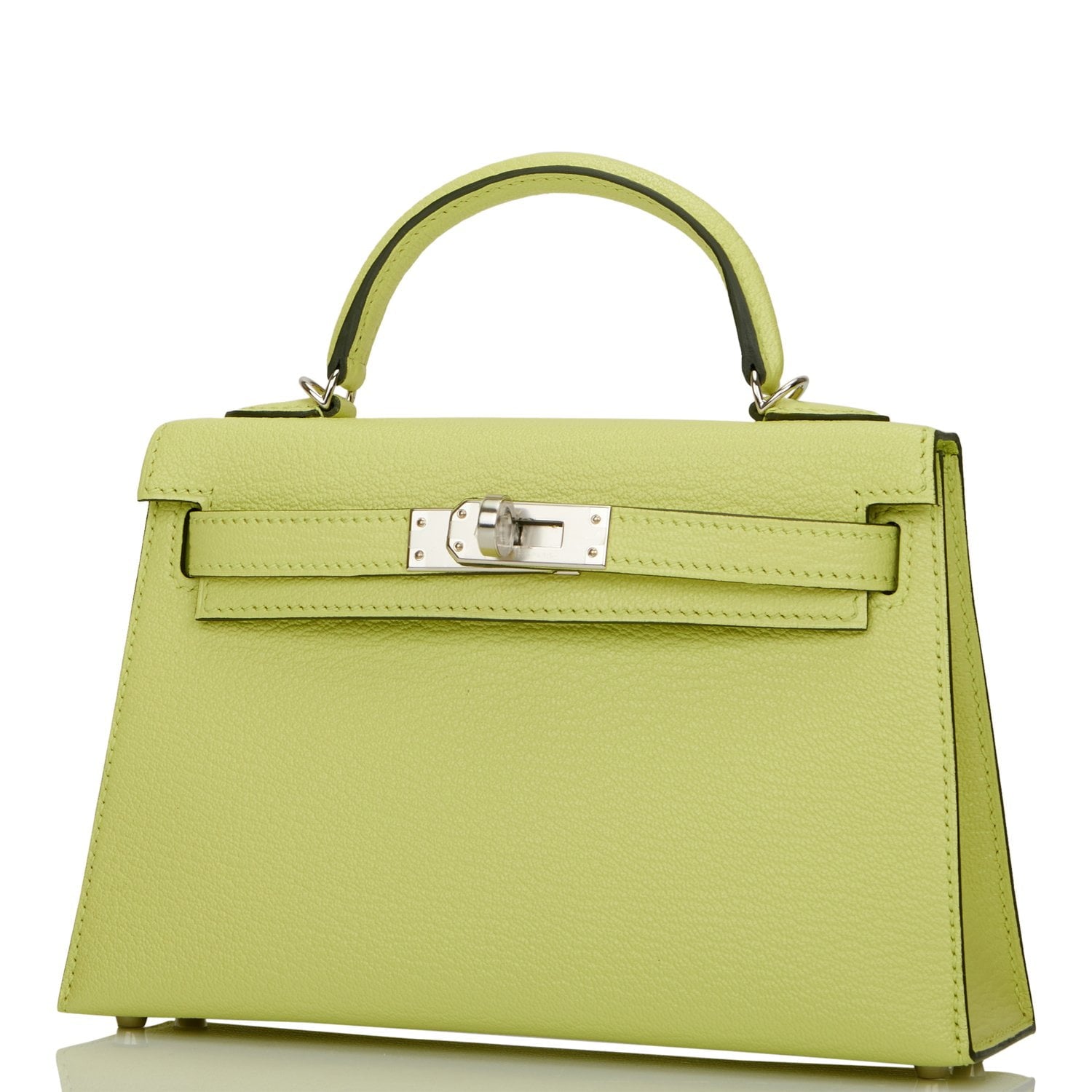 Hermes Kelly Sellier 20 Jaune Bourgeon Chevre Palladium Hardware ...