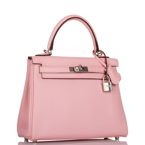 Hermes HSS Bi-Color Rose Sakura Gris Perle 25cm Chevre Birkin