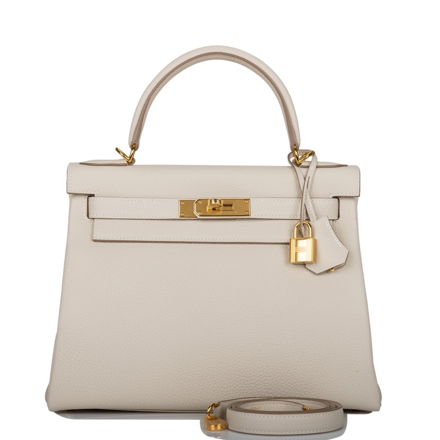 Hermes Kelly Retourne 28 Craie Togo Gold Hardware – Madison Avenue Couture