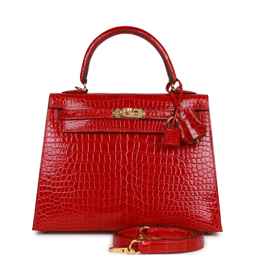 Blanc Matte Himalaya Niloticus Crocodile Kelly 25 Retourné Palladium  Hardware, 2022, Handbags & Accessories, 2022