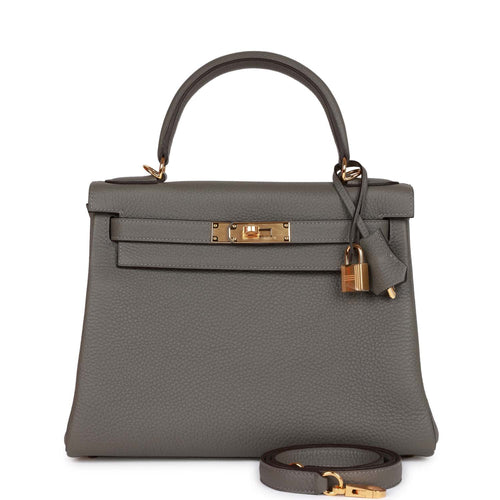 Hermes Kelly 28 Epsom Sellier Gris Mouette, New with Defect