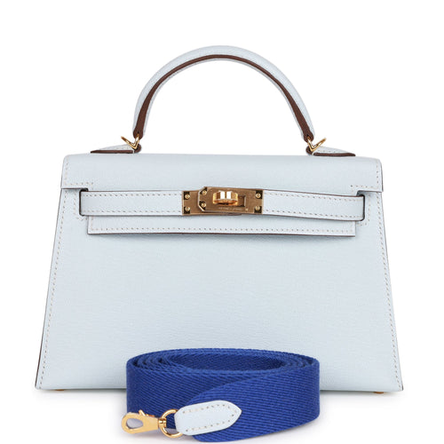 Hermes Kelly Sellier 20 Bleu Brume Chevre Gold Hardware – Madison