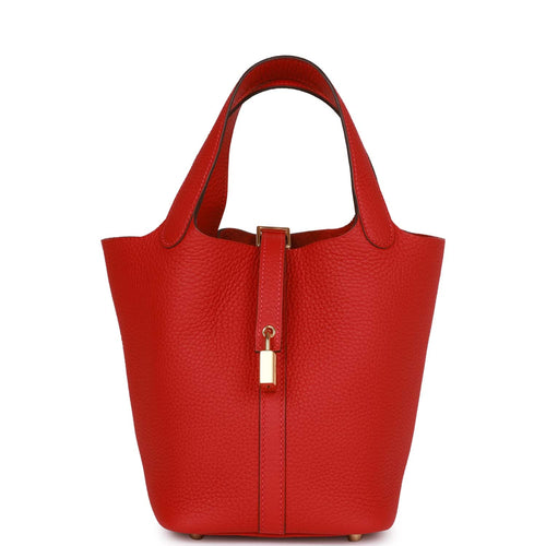 Hermes Picotin Lock 18 Vermillion Clemence Palladium Hardware – Madison  Avenue Couture