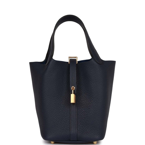 Hermes Picotin Lock 18 Bag Blue Pale Tote Gold Hardware – Mightychic