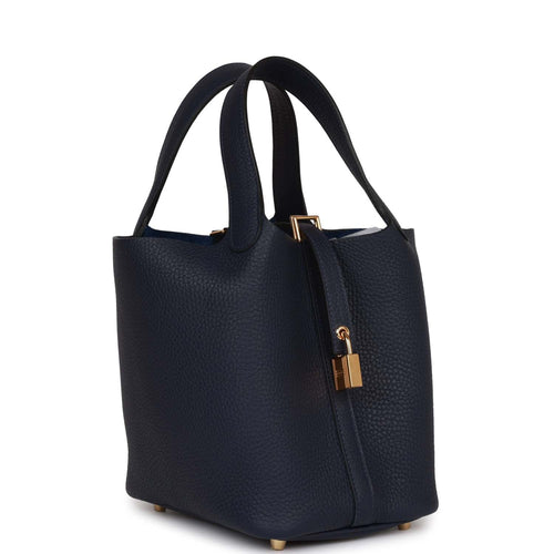 Hermes Deep Blue Taurillon Maurice Leather Picotin Lock 22 Bag Hermes