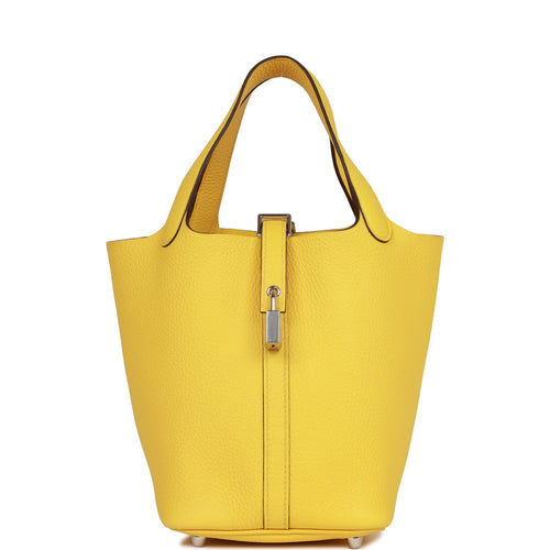 Hermes Birkin Cargo 35 Jaune Citron Toile and Chai Swift Palladium