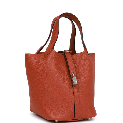 Hermès Picotin 18 Taurillon Clemence Orange