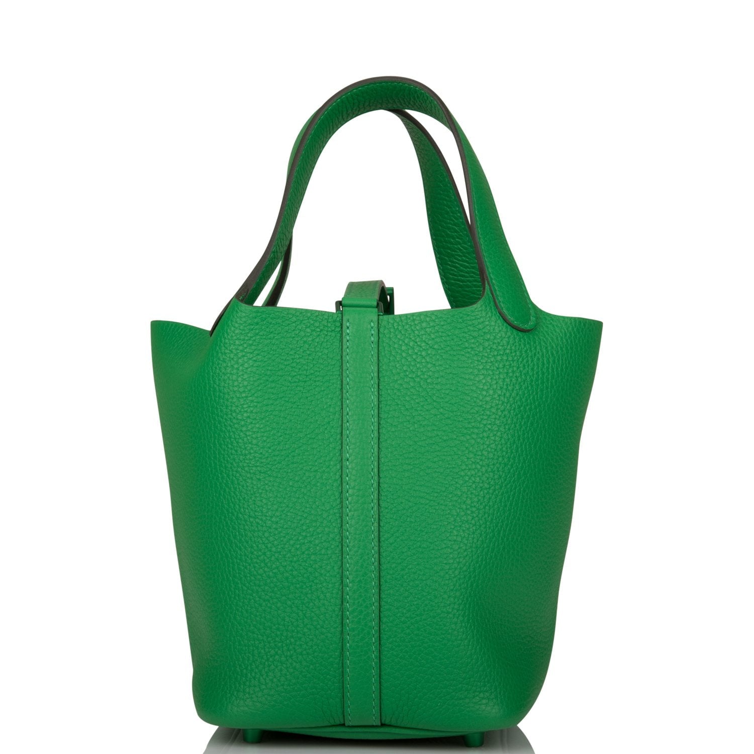 Hermes Monochrome Picotin 18 Bambou Clemence Green Hardware – Madison ...