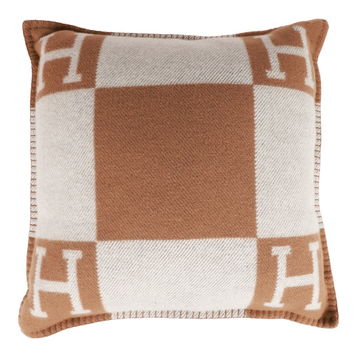 Hermes | Blanket Avalon Signature H Ecru and Potiron Throw Blanket