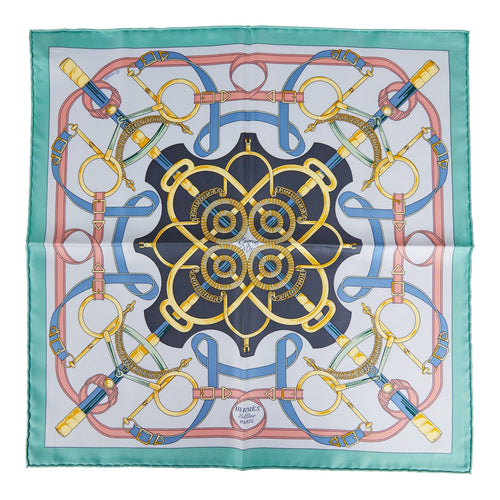 Hermès Chevaloscope Silk Scarf 90 Rose Nacre / Vert / Multicolore – Coco  Approved Studio