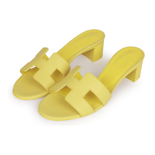 38.5 HERMES SANTORINI SANDAL ORAN OASIS H SANDALS LEATHER Gold Classic –  Empire Lusso